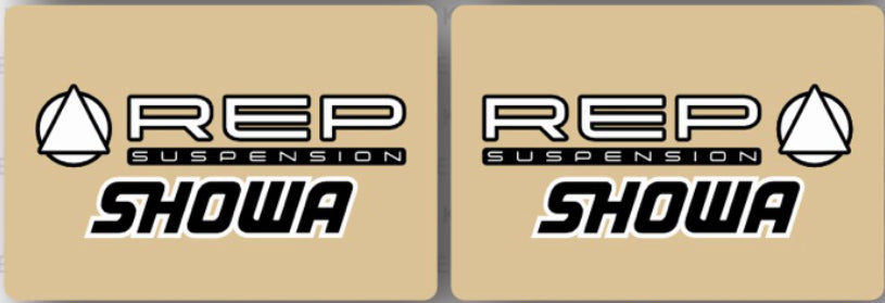 REP Fork Decals/ Stickers SET -Black and White- SHOWA