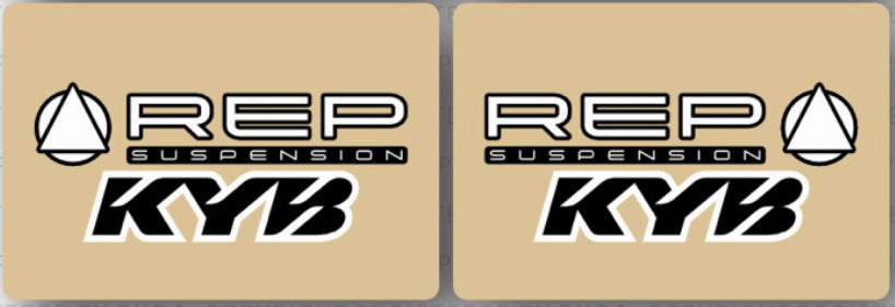 REP Fork Decals/ Stickers SET- Black and White-KYB