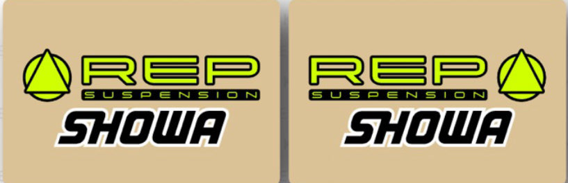 REP Fork Decals/ Stickers SET -Black and Yellow- SHOWA